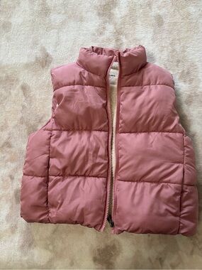 Common Stitch Girls' Quilted Puffer Vest in Dusty Rose Size/10-12
